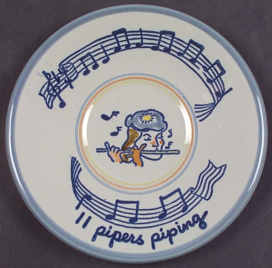 Twelve Days of Christmas Dessert/Pie Plate by Louisville-1