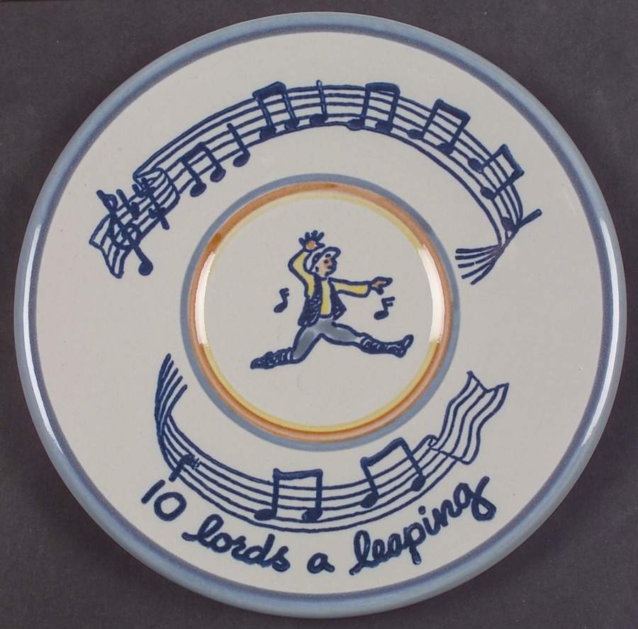 Twelve Days of Christmas Dessert/Pie Plate by Louisville-1