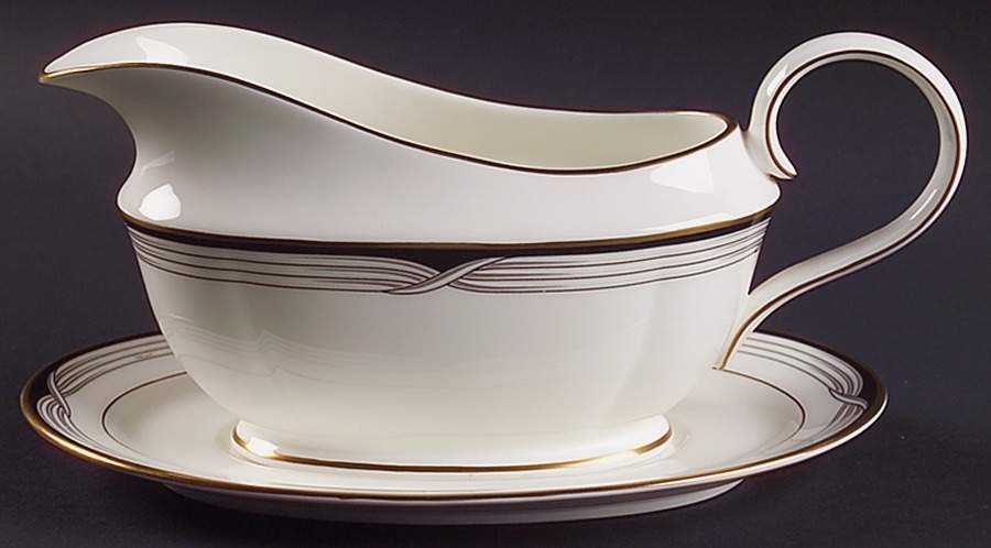 Erica (Japan Backstamp Mark) Gravy Boat & Underplate by Lenox-1