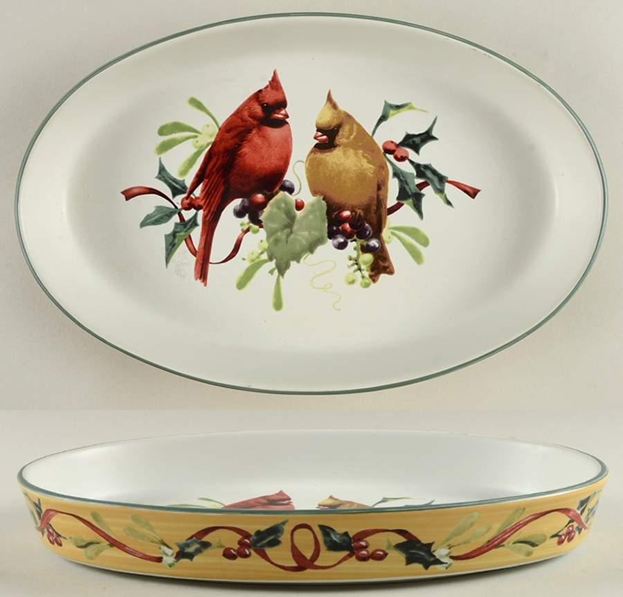 Winter Greetings 13" Oval Baker by Lenox-1