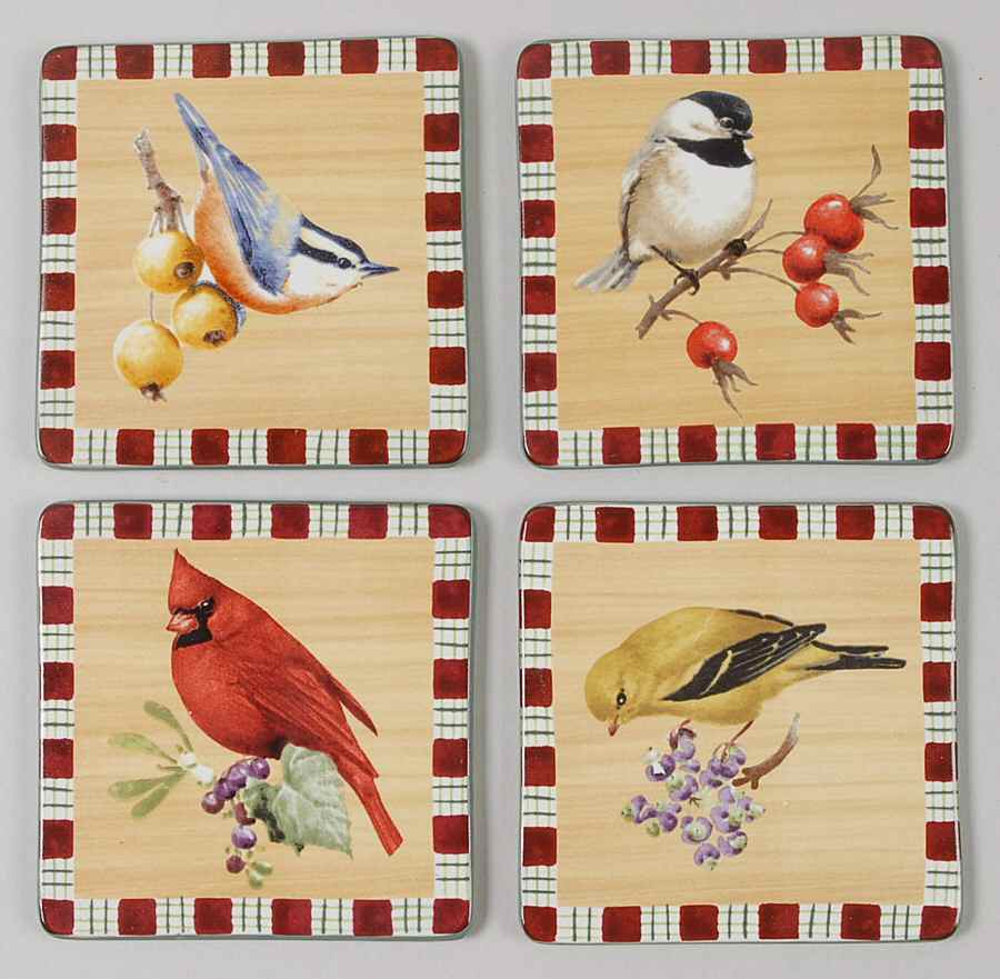 Winter Greetings Coaster - Set of 4 Motifs by Lenox-1