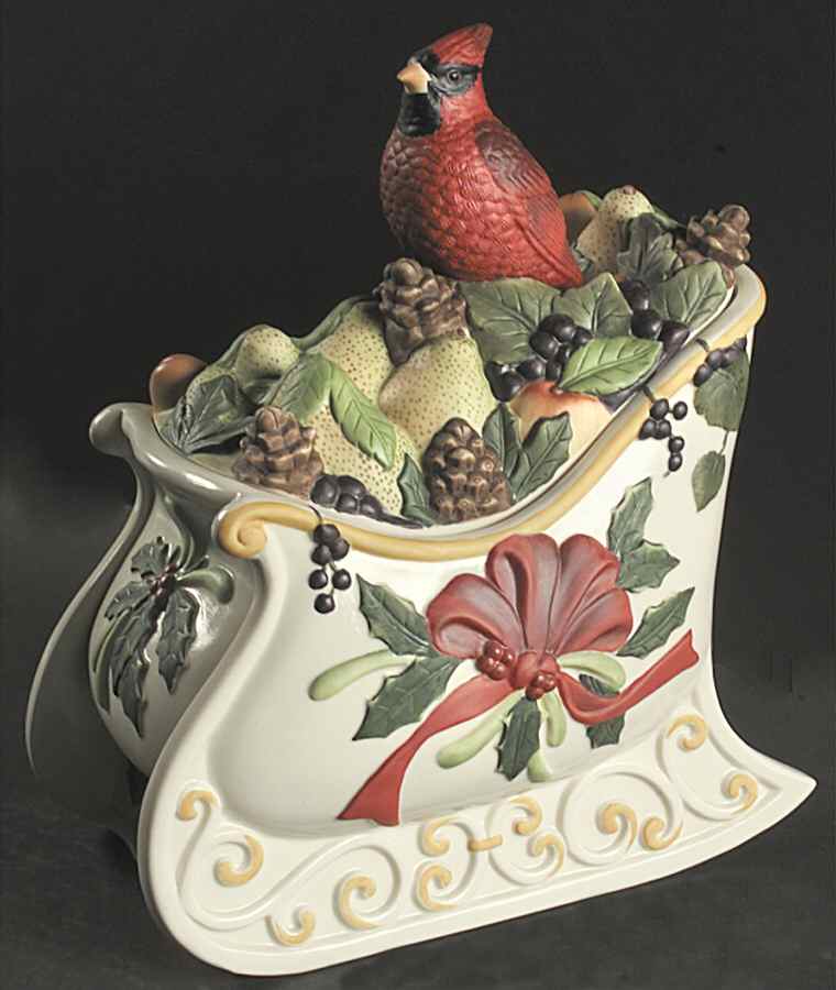 Winter Greetings Figural Cookie Jar & Lid by Lenox-1