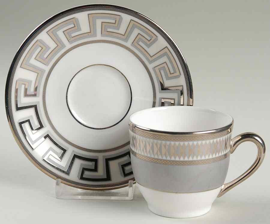 Millennia Flat Demitasse Cup & Saucer Set by Lenox-1