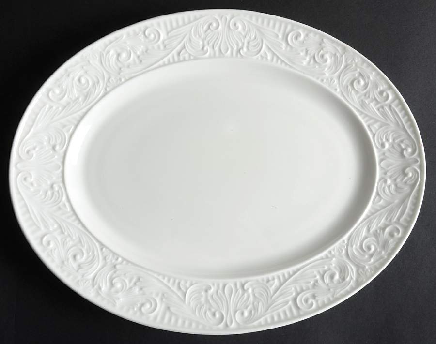 Damasse (No Trim) 13" Oval Serving Platter by Lenox-1