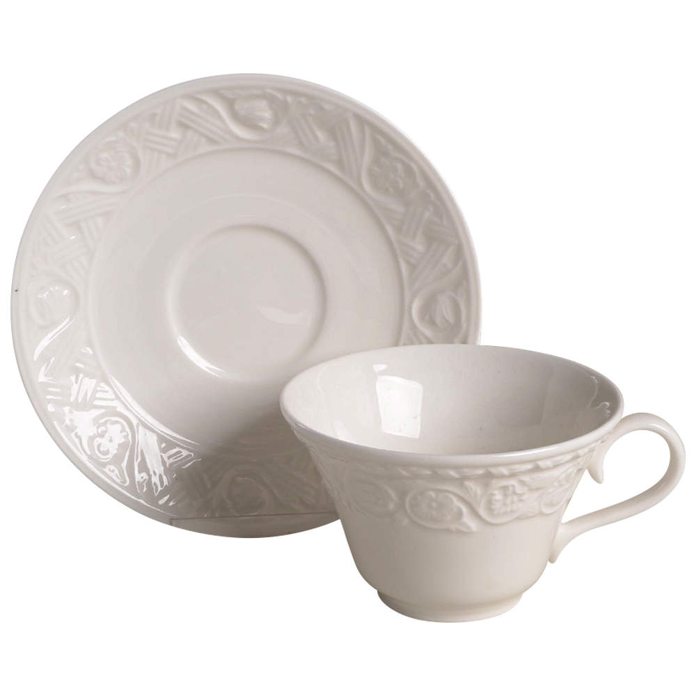 Organza (No Trim) Footed Cup & Saucer Set by Lenox-1