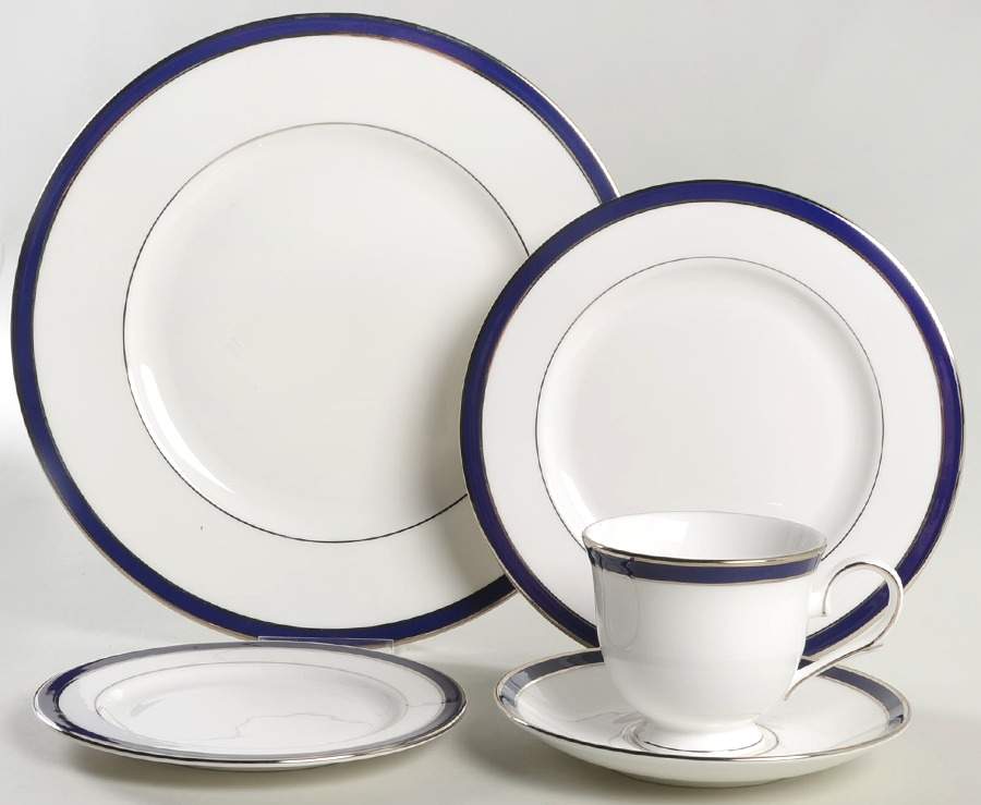 Federal Cobalt Platinum 5 Piece Place Setting by Lenox-1