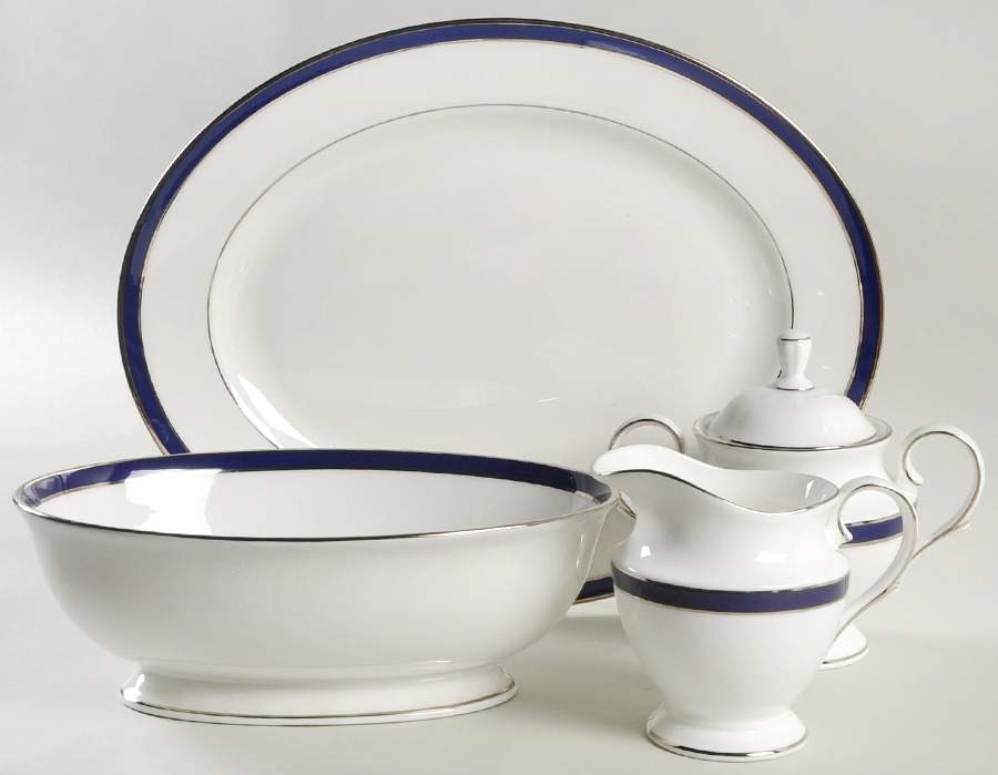 Federal Cobalt Platinum 5 Piece Hostess Set by Lenox-1