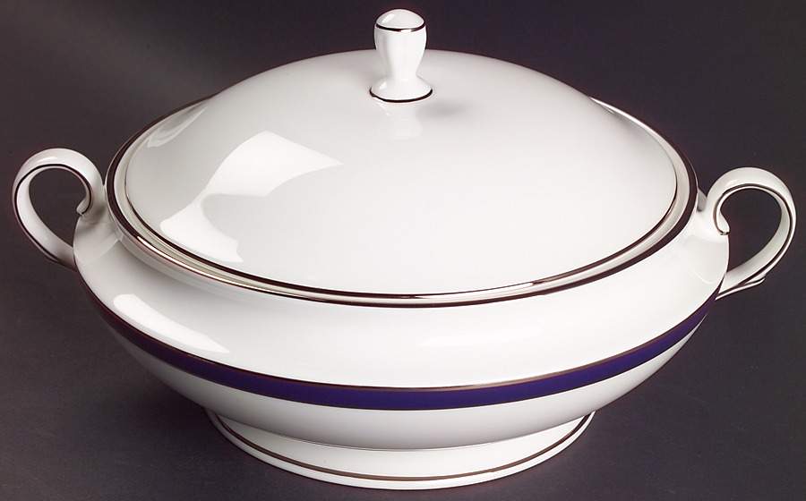 Federal Cobalt Platinum Round Covered Vegetable by Lenox-1