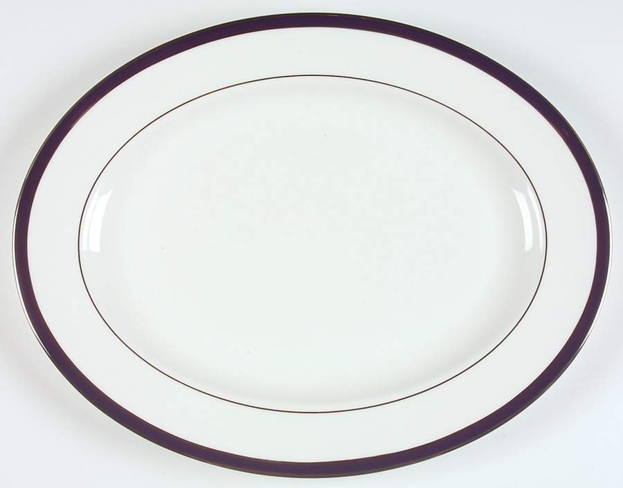 Federal Cobalt Platinum 16" Oval Serving Platter by Lenox-1