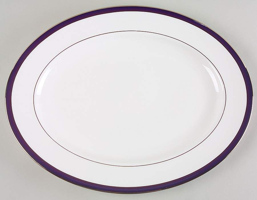 Federal Cobalt Platinum 16" Oval Serving Platter by Lenox-1