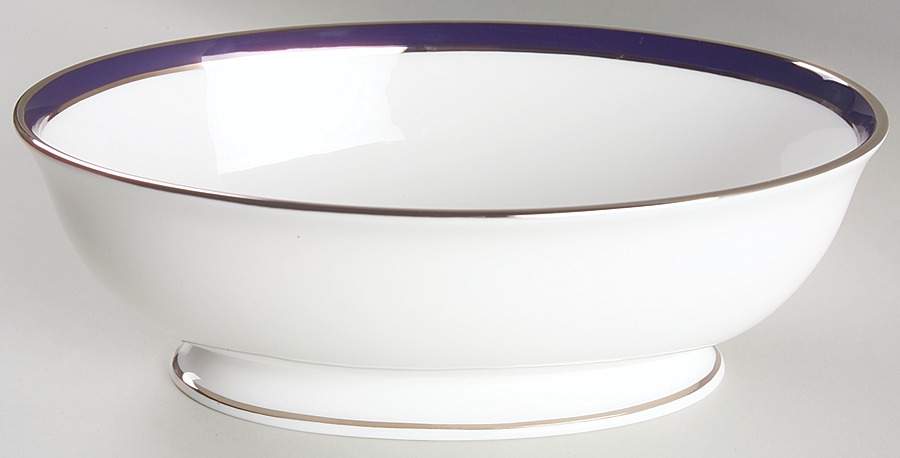 Federal Cobalt Platinum 9" Oval Vegetable Bowl by Lenox-1