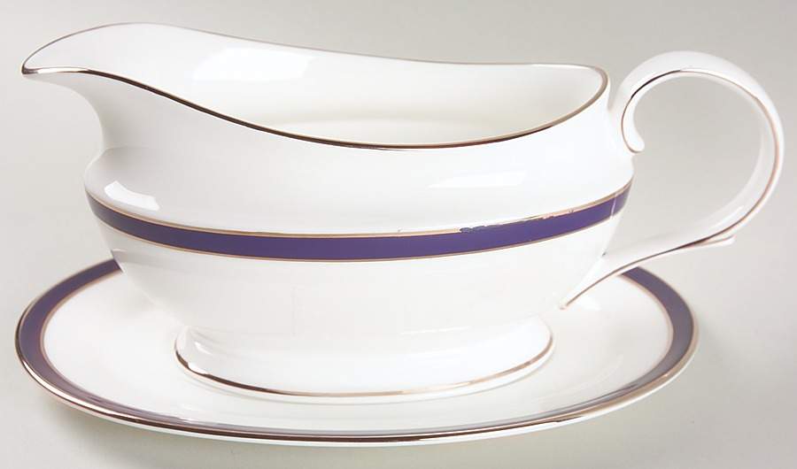 Federal Cobalt Platinum Gravy Boat & Underplate by Lenox-1