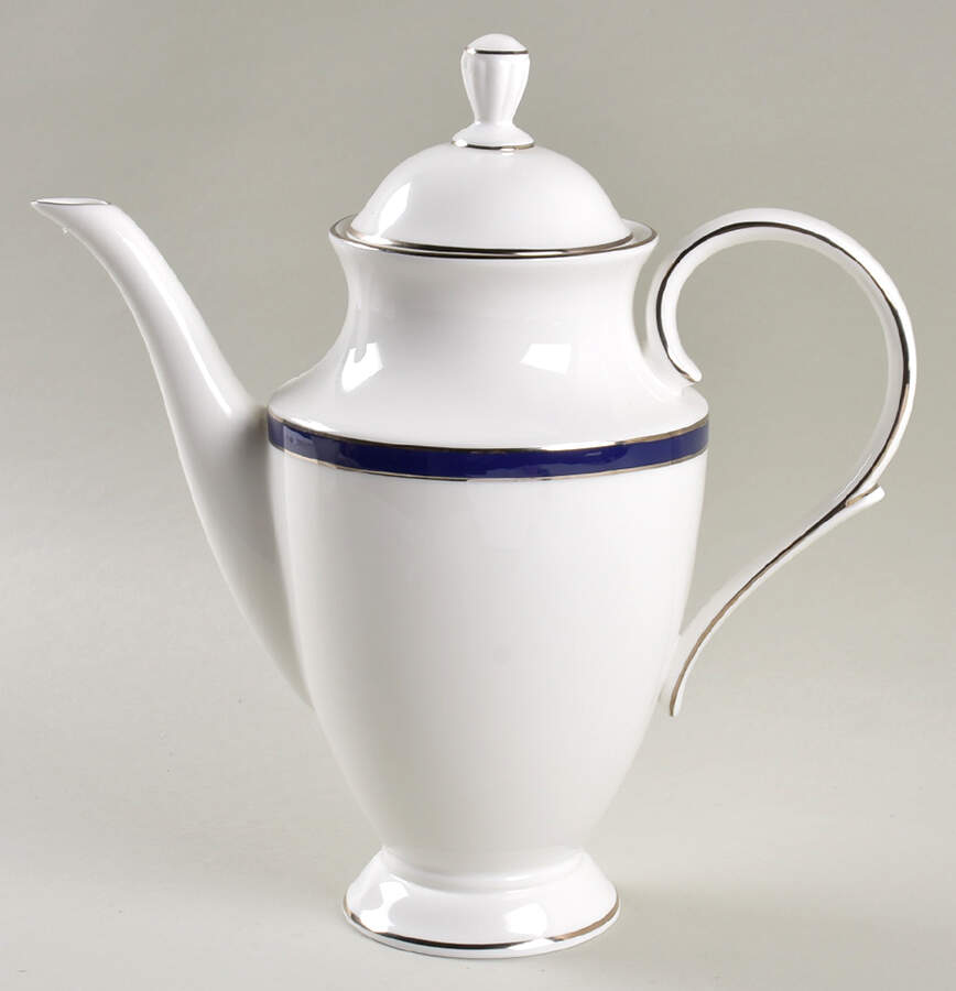 Federal Cobalt Platinum Coffee Pot & Lid by Lenox-1