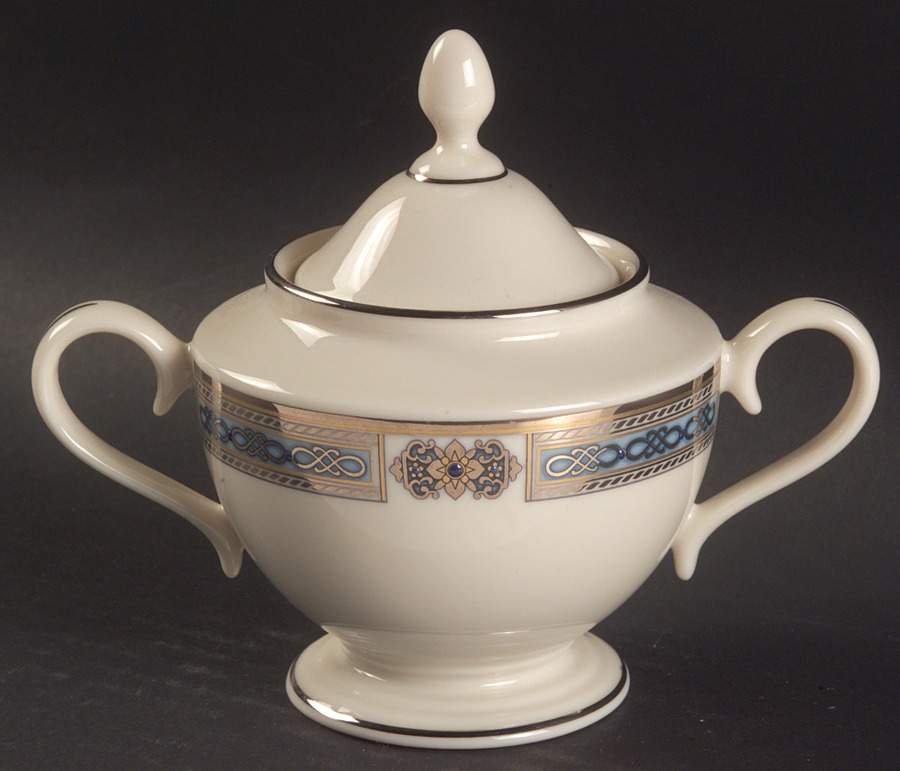 Jewels Sapphire 1999 Shape Sugar Bowl & Lid by Lenox-1