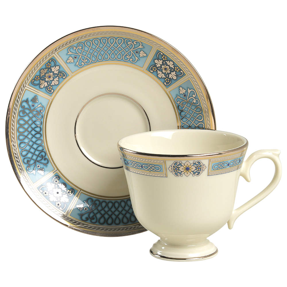 Jewels Sapphire Footed Cup & Saucer Set by Lenox-1