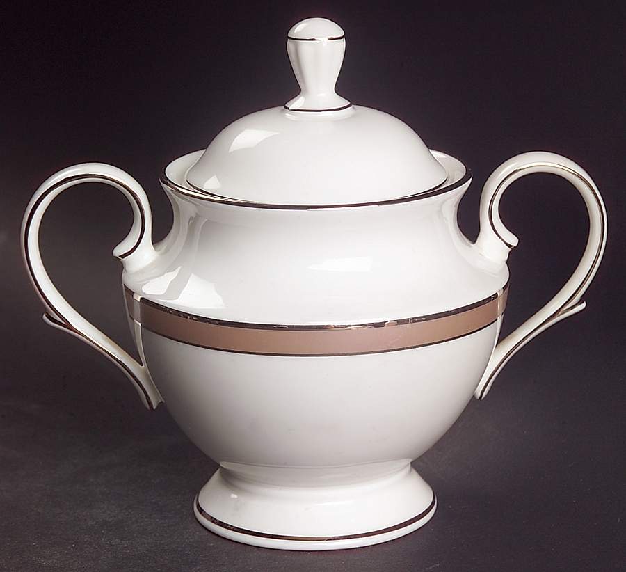 Onyx Frost Sugar Bowl & Lid by Lenox-1