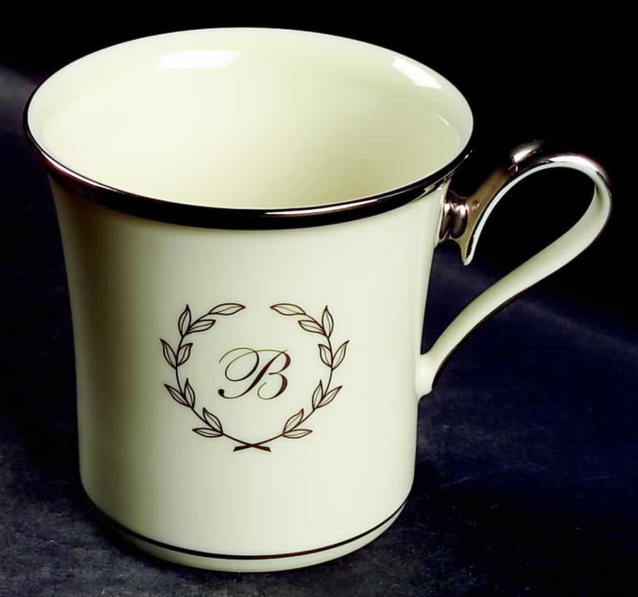 Solitaire Classique Monogram Mug by Lenox-1
