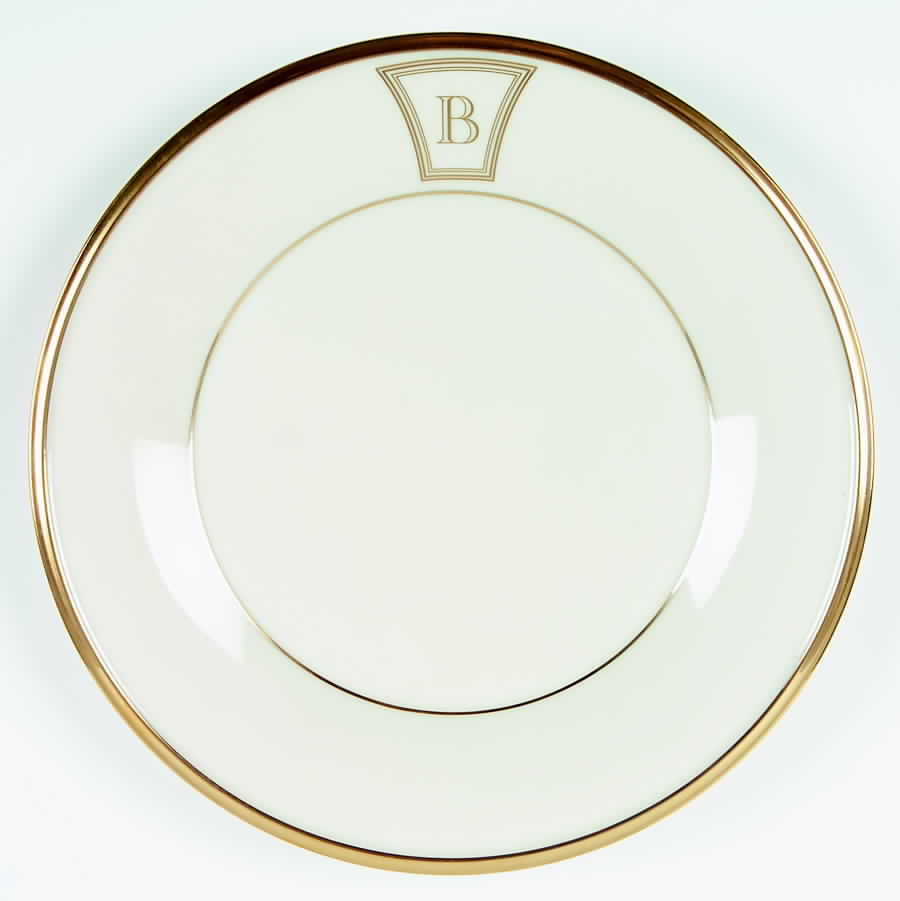 Eternal Tempo Monogram Luncheon Plate by Lenox-1