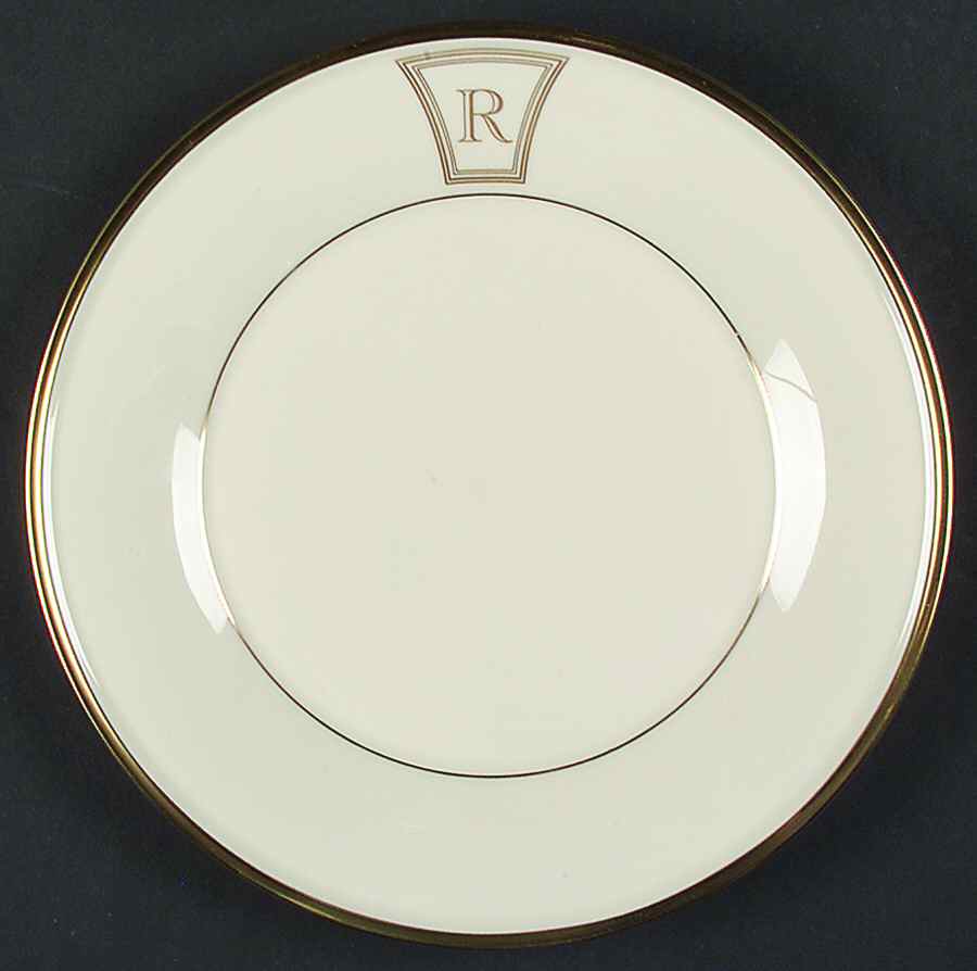 Eternal Tempo Monogram Luncheon Plate by Lenox-1