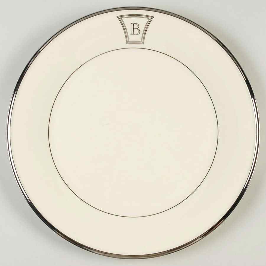 Solitaire Tempo Monogram Service Plate (Charger) by Lenox-1