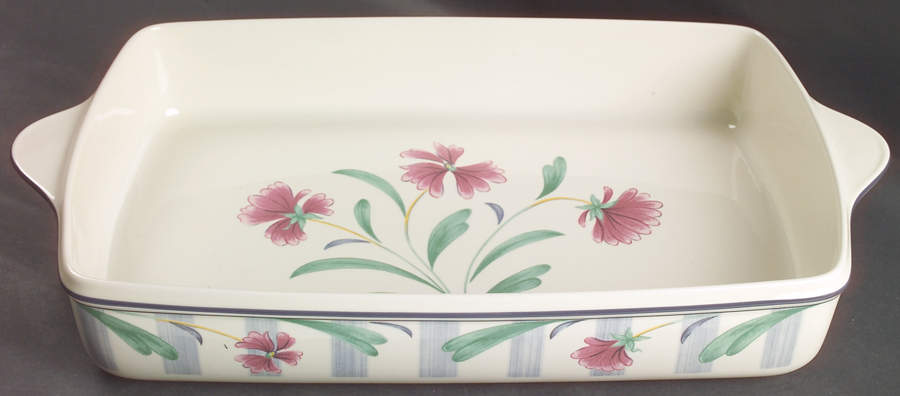 Poppies On Blue Botanical 16" Rectangular Baker by Lenox-1