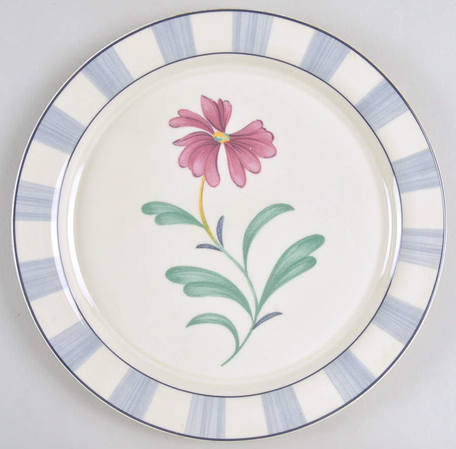 Poppies On Blue Botanical Accent Luncheon Plate by Lenox-1