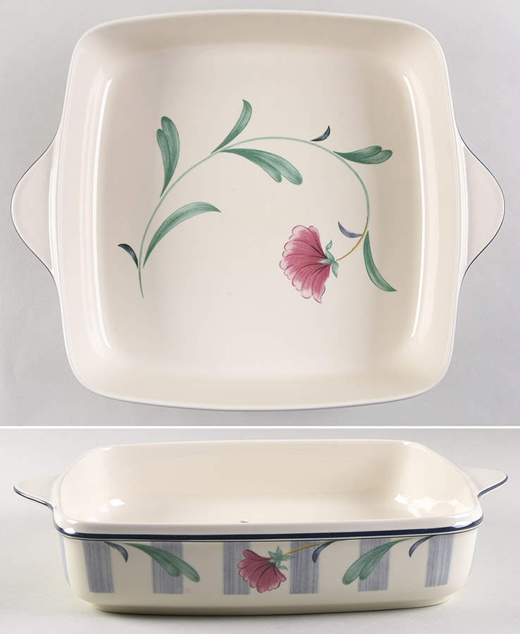 Poppies On Blue Botanical 13' Square Baker by Lenox-1