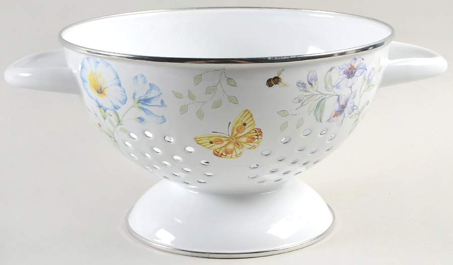 Butterfly Meadow Enamel Berry Colander by Lenox-1