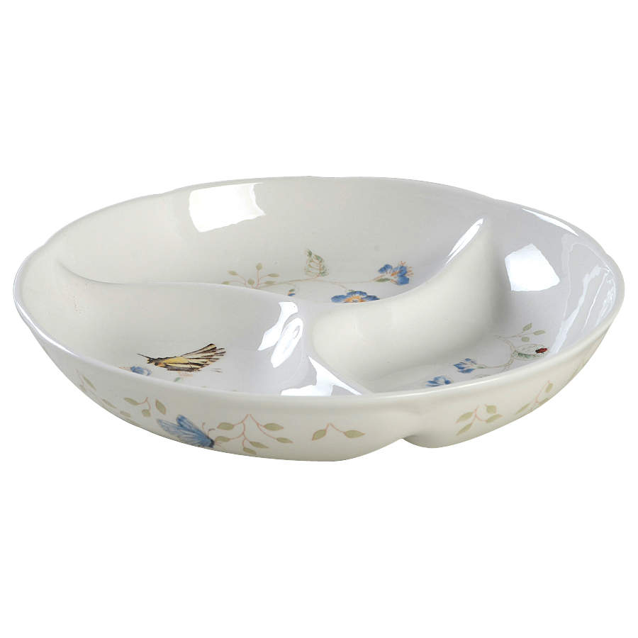 Butterfly Meadow 3-Part Round Divided Server by Lenox-1