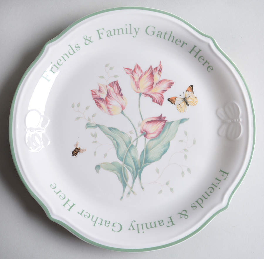 Butterfly Meadow 12" Sentiment Dessert Platter by Lenox-1