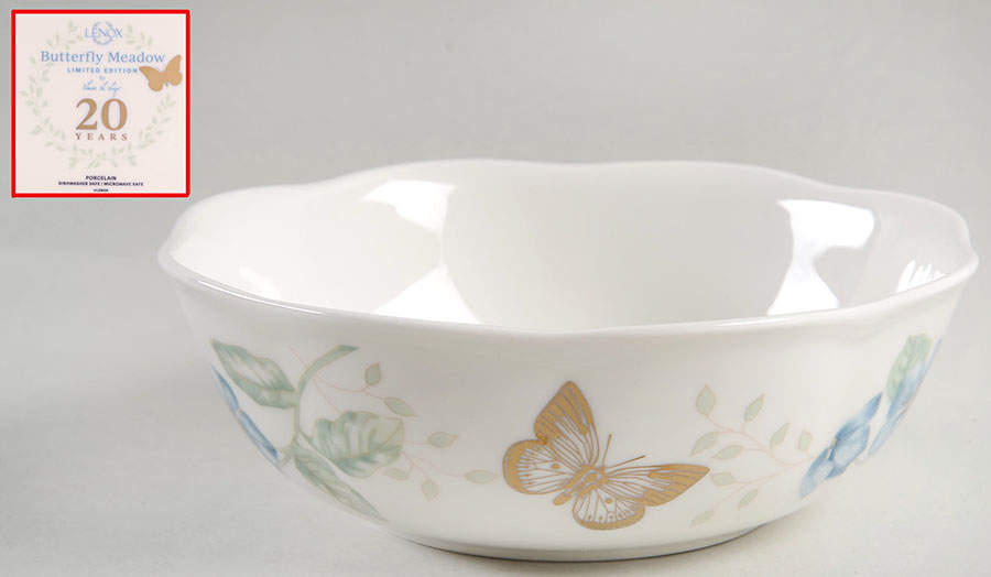 Butterfly Meadow 6" All Purpose Bowl 20th Anniversary Backstamp by Lenox-1