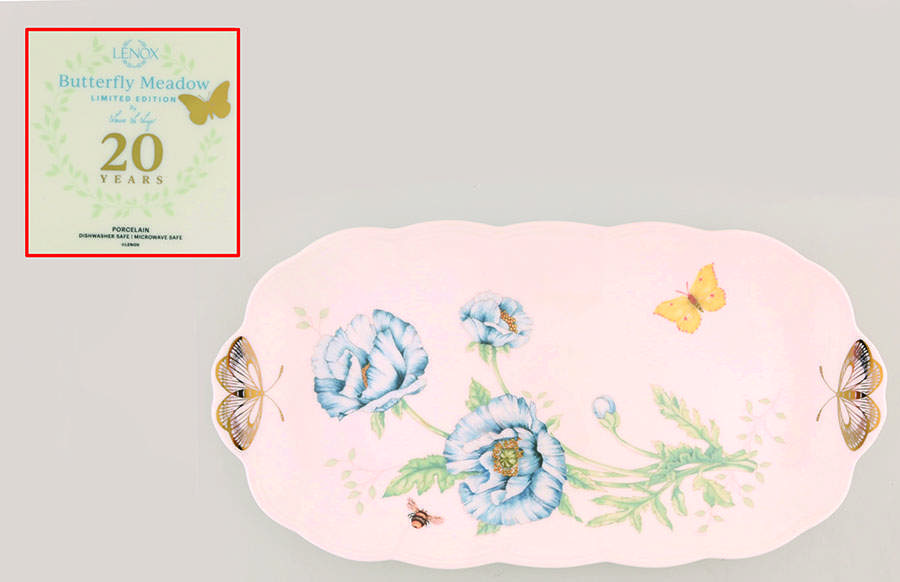 Butterfly Meadow 20th Anniversary Large Sandwich Tray by Lenox-1