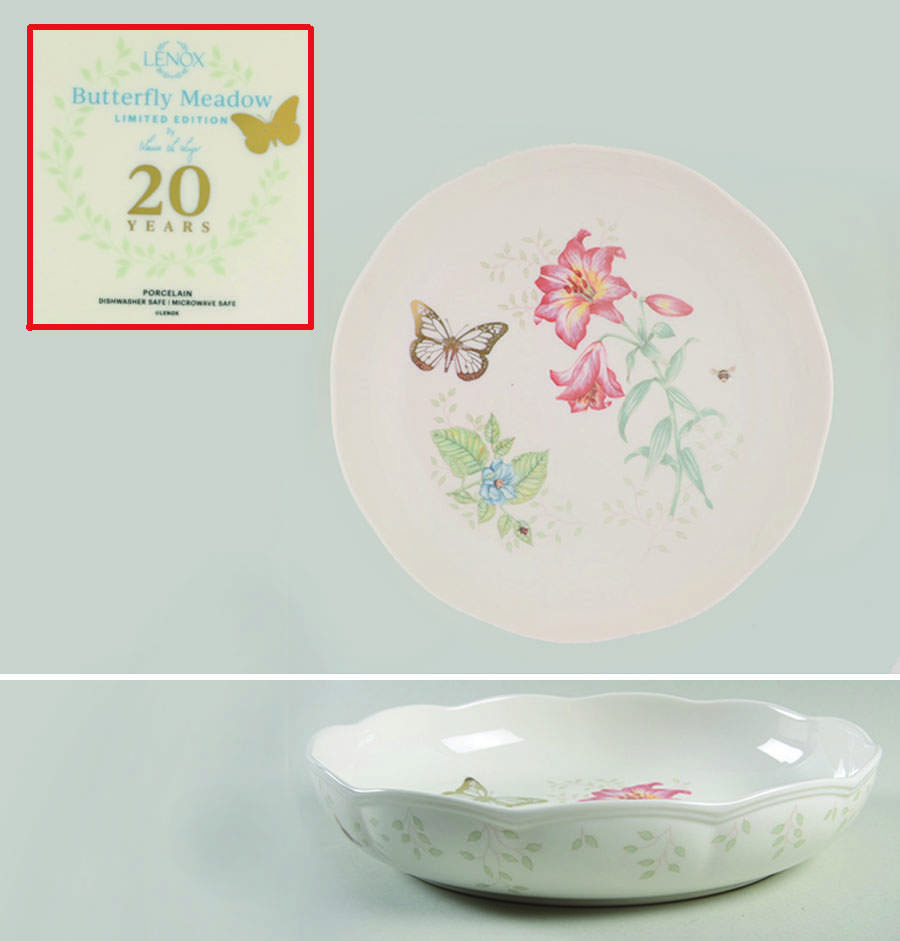 Butterfly Meadow 10" 20th Anniversary Round Shallow Bowl by Lenox-1