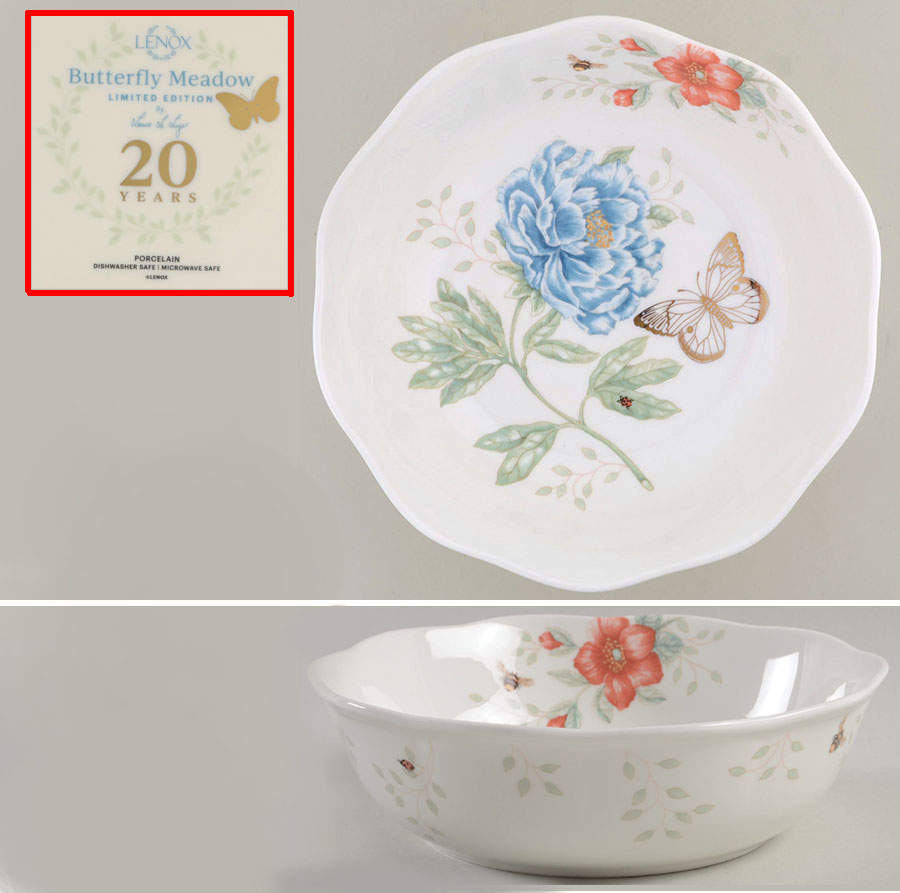 Butterfly Meadow Individual Soup/Salad Bowl 20th Anniversary Bkstp by Lenox-1