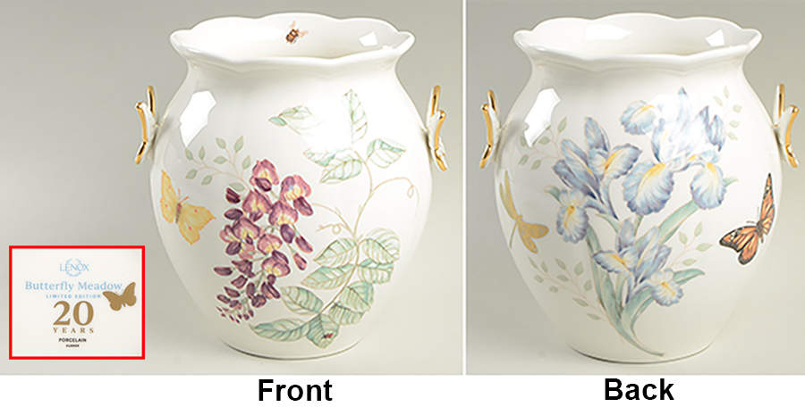Butterfly Meadow 20th Anniversary Backstamp Vessel by Lenox-1