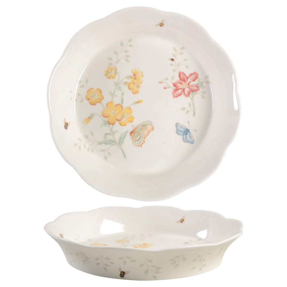 Butterfly Meadow Pie Serving Plate by Lenox-1