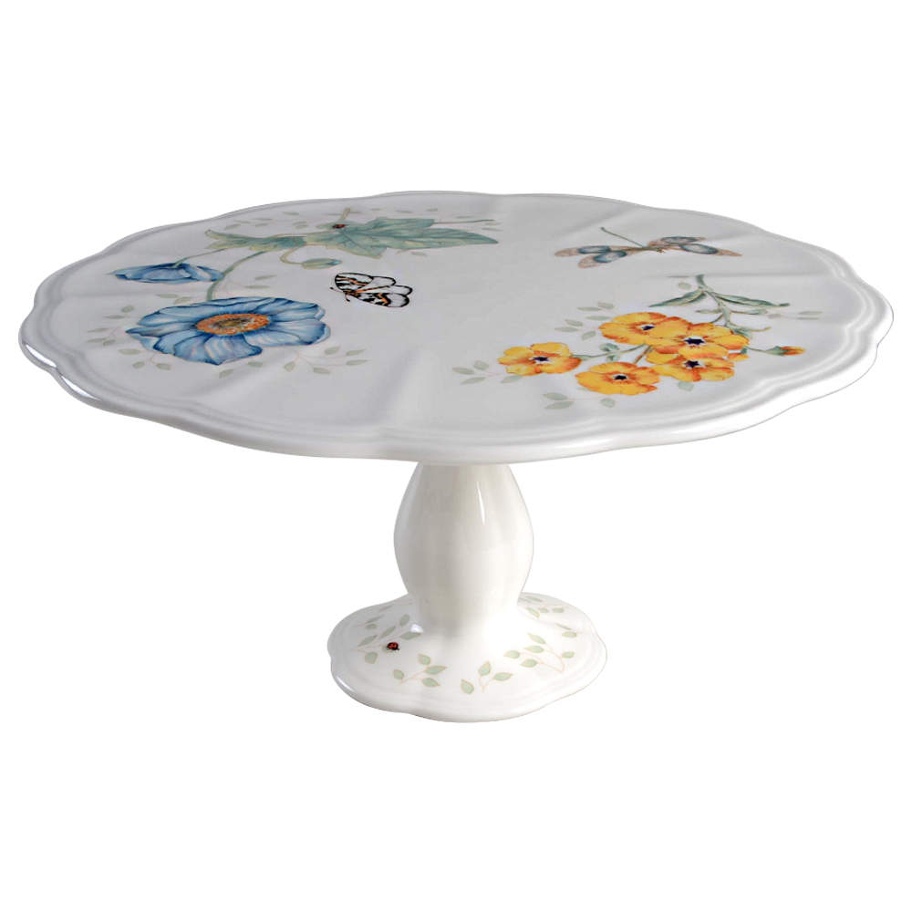 Butterfly Meadow 10" Diameter Pedestal Cake Stand by Lenox-1