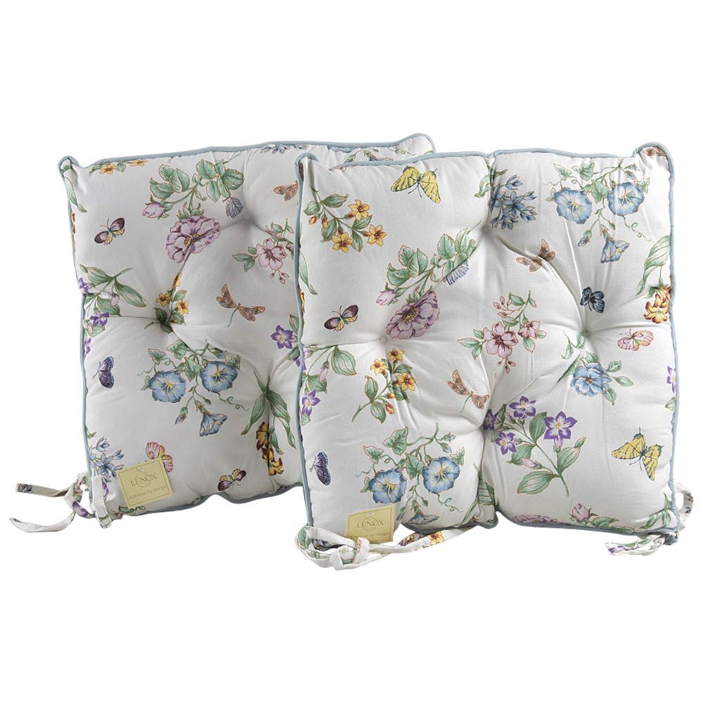 Butterfly Meadow Chair Pad/Cushion - Set of 2 by Lenox-1