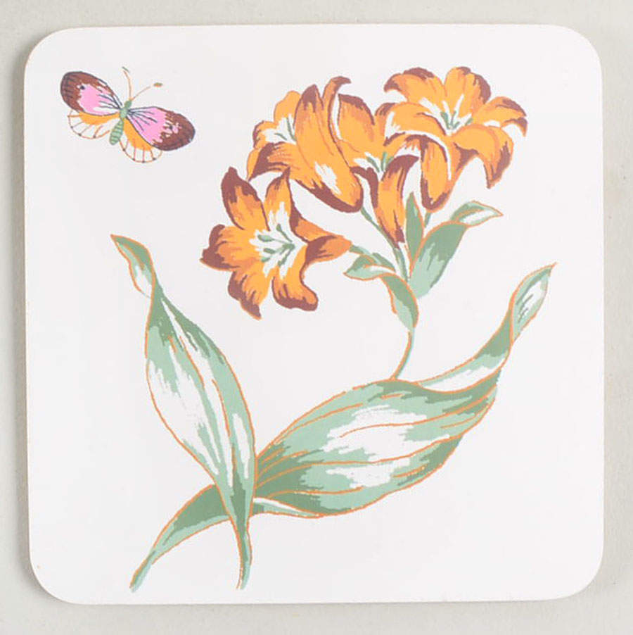Butterfly Meadow Square Corkback Coaster by Lenox-1