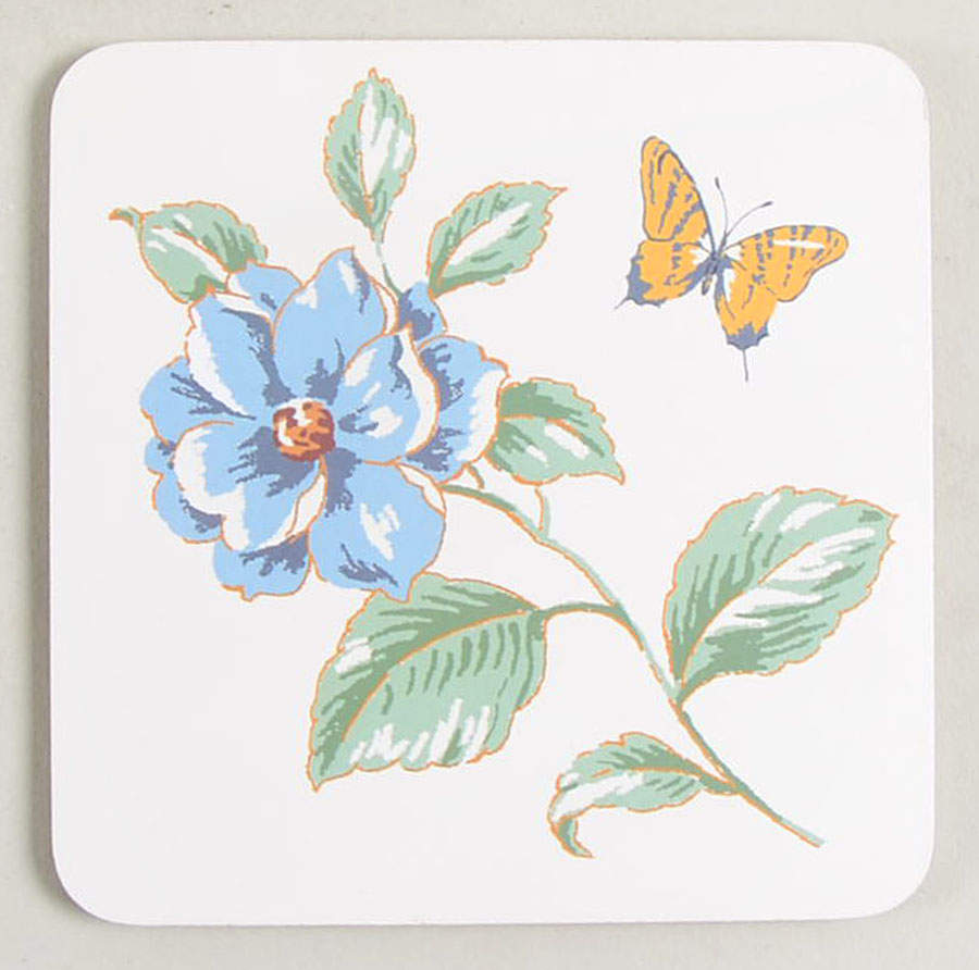 Butterfly Meadow Square Corkback Coaster by Lenox-1