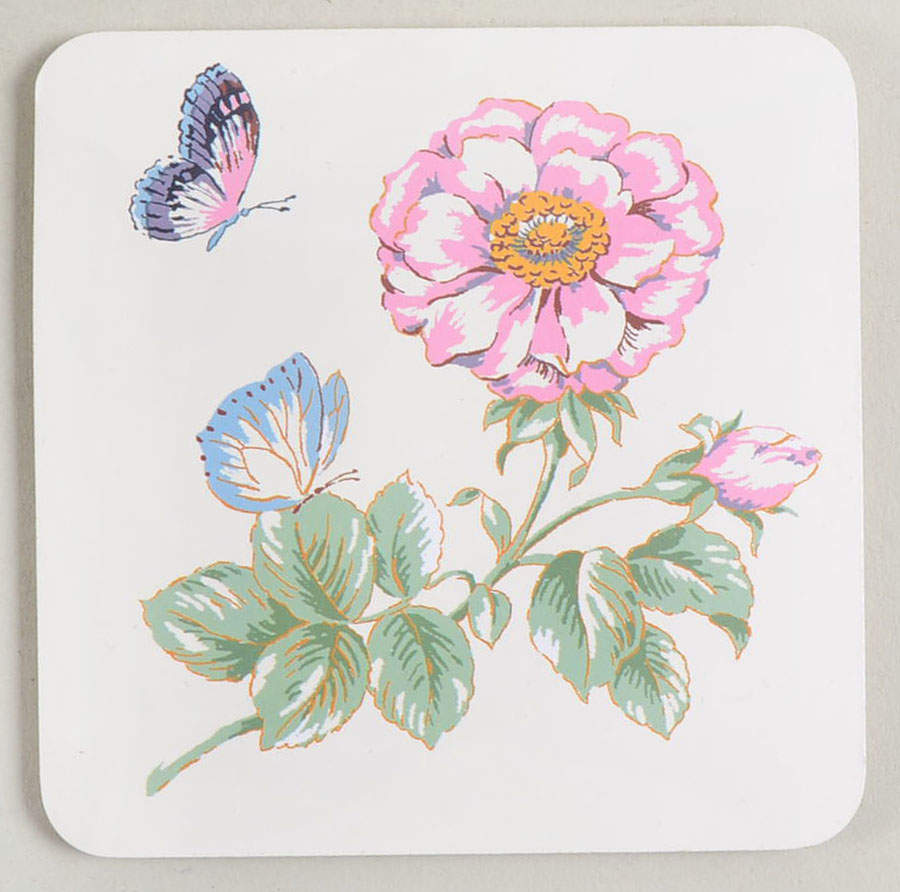Butterfly Meadow Square Corkback Coaster by Lenox-1