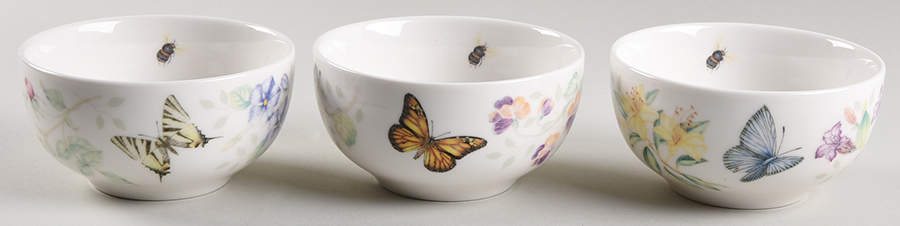 Butterfly Meadow Mini 4" Prep Bowl - Set of 3 Motifs by Lenox-1