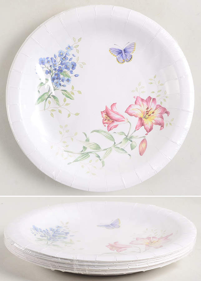 Butterfly Meadow (Pack of 24) Paper Luncheon/Dessert Plates by Lenox-1