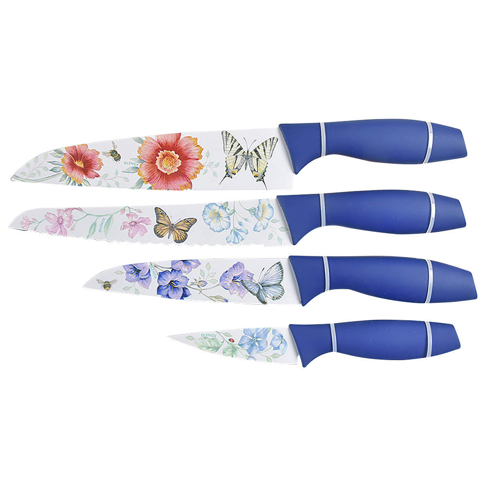 Butterfly Meadow Printed Knife Blades - Set of 4 by Lenox-1