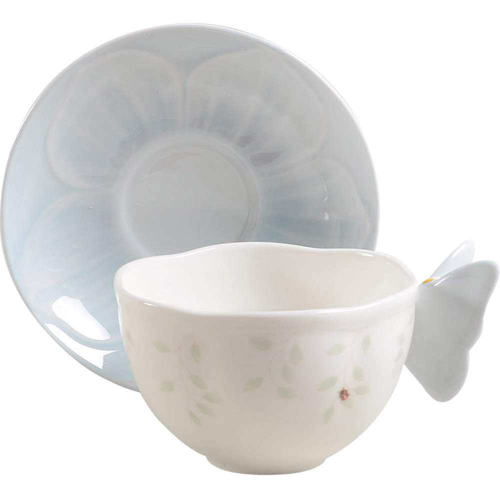 Butterfly Meadow Flat Cup & Saucer Set by Lenox-1
