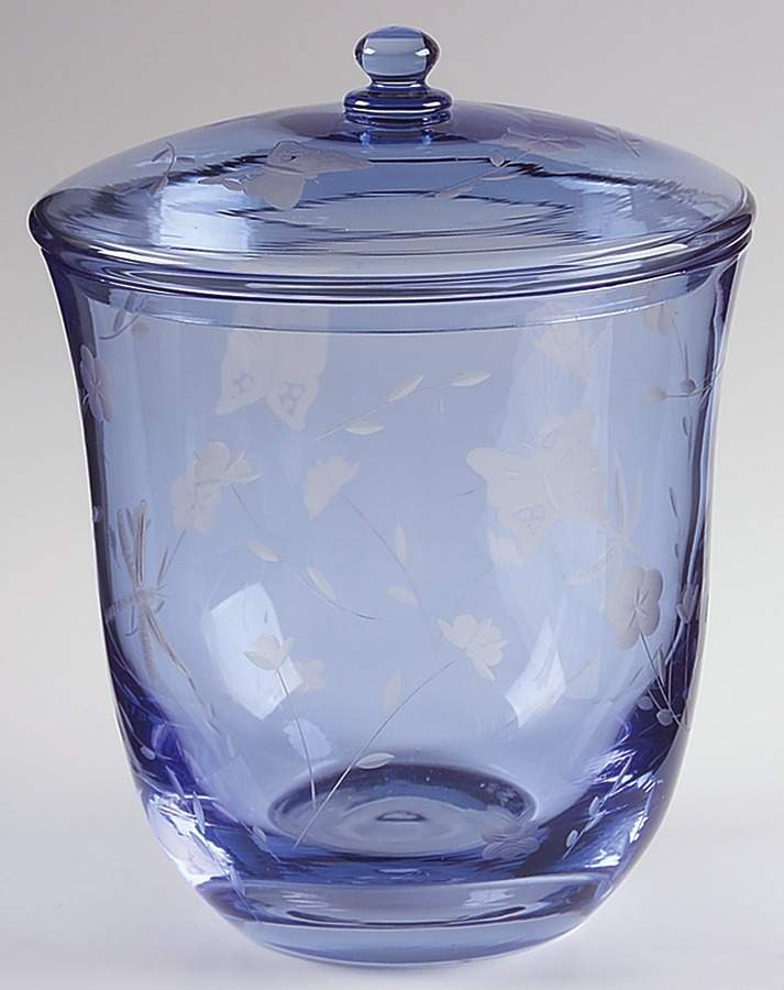 Butterfly Meadow Glassware Biscuit Barrel & Lid by Lenox-1
