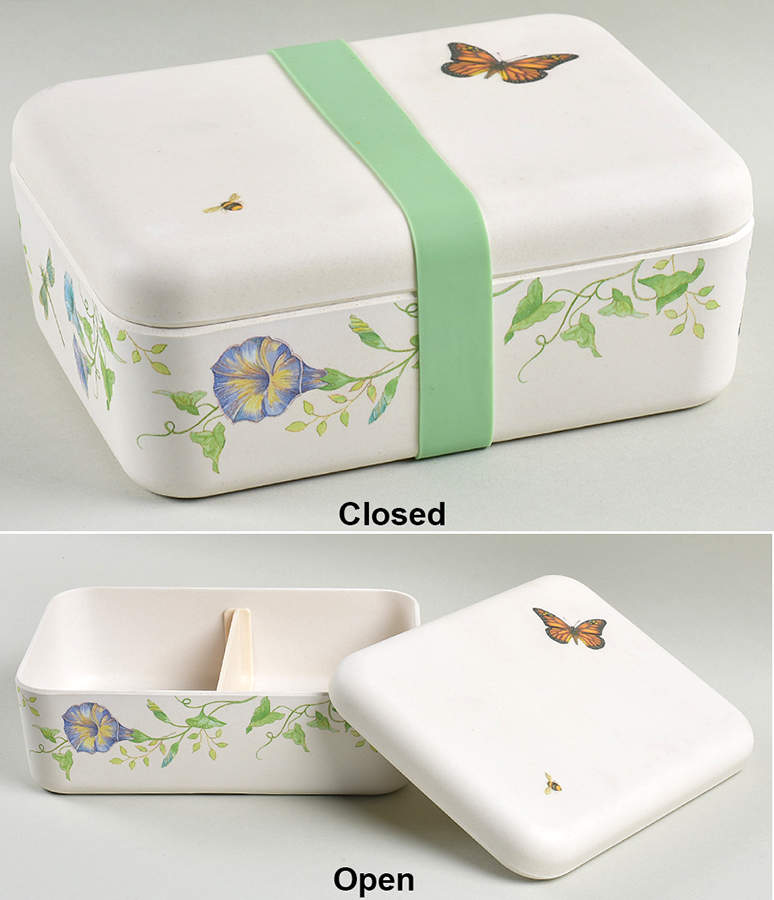 Butterfly Meadow Bamboo Bento/Lunch Box & Lid by Lenox-1