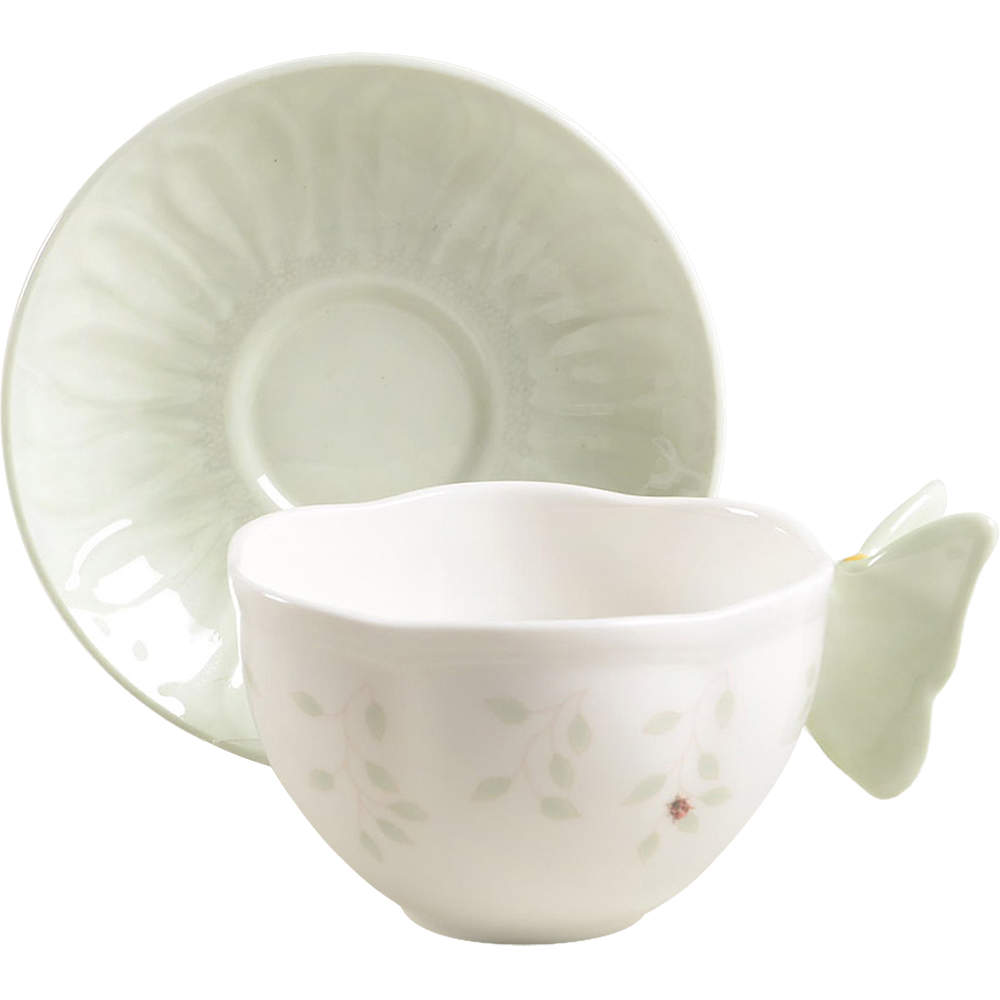 Butterfly Meadow Flat Cup & Saucer Set by Lenox-1