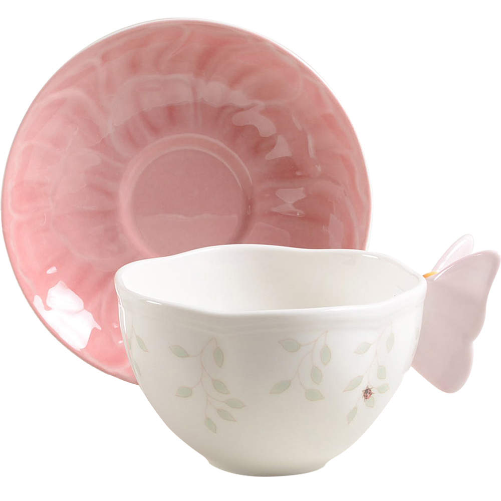 Butterfly Meadow Flat Cup & Saucer Set by Lenox-1
