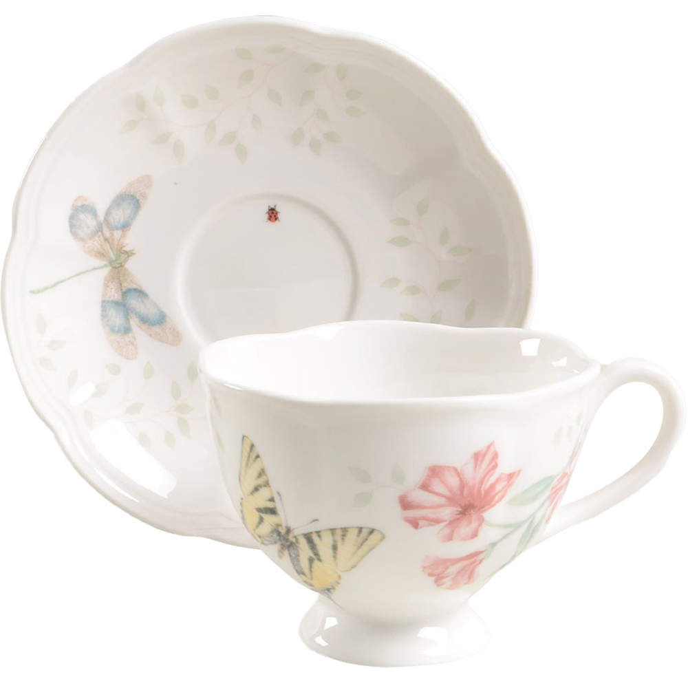 Butterfly Meadow Footed Cup & Saucer Set by Lenox-1